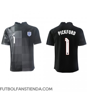 Inglaterra Jordan Pickford #1 Portero Primera Equipación Mundial 2022 Manga Corta